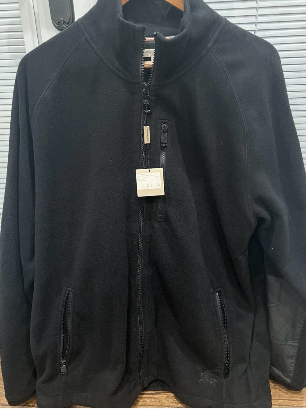 Burberry Black Full-Zip Men's Fleece Jacket